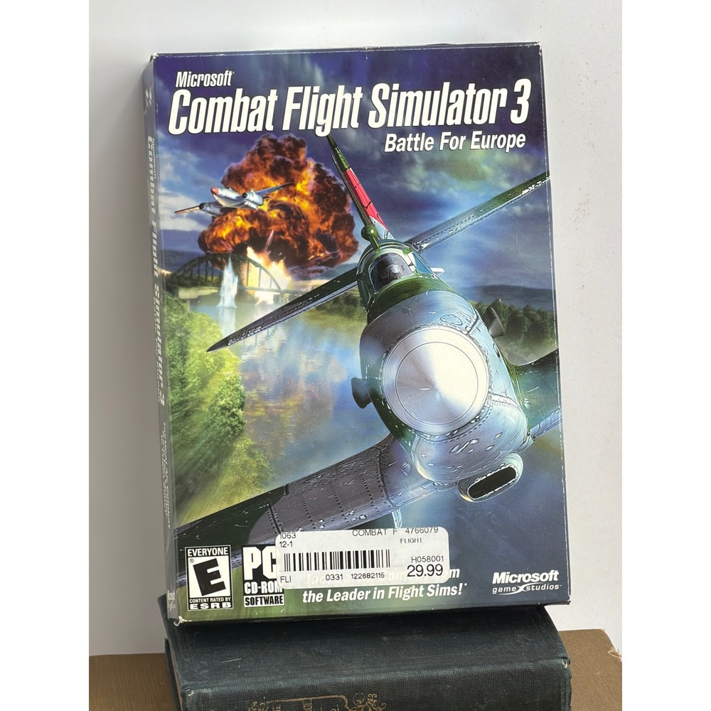 Microsoft Combat Flight Simulator 3 Battle For Europe PC Game Big Box WWII 2002